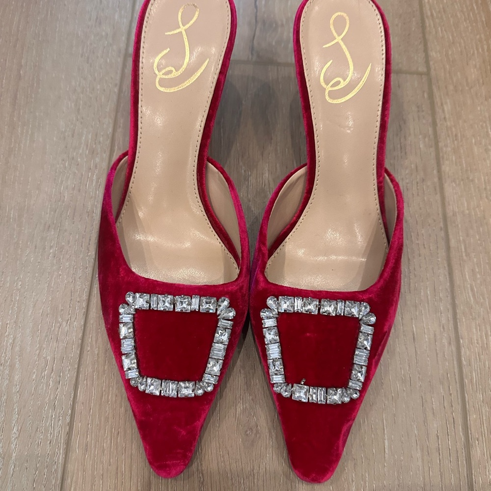Sam Edelman Brit Glow Pointed Toe Mule -Fuchsia 8.5